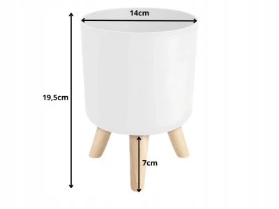 Verk 27577 Květináč s nožičkami, průměr 14 cm, bílý
