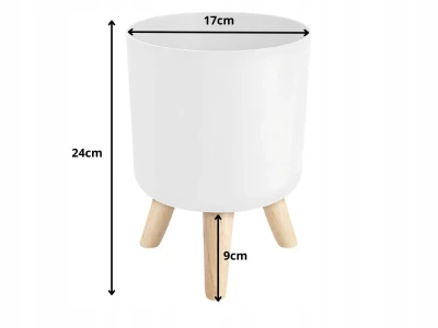 Verk 27578 Květináč s nožičkami, průměr 17 cm, bílý