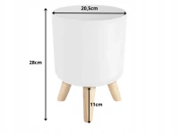 Verk 27579 Květináč s nožičkami, průměr 20,5 cm, bílý