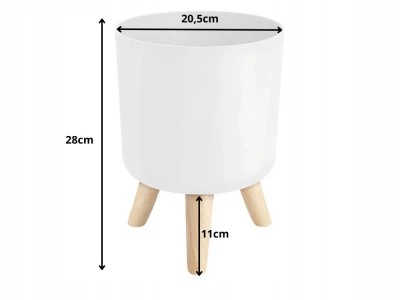Verk 27579 Květináč s nožičkami, průměr 20,5 cm, bílý