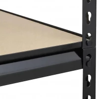 Hogler 3385 Kovový regál, 5 políc, 180 x 90 x 30 cm, 875 kg, čierny