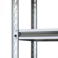 Hogler 3386 Kovový skladovací regál, 5 polic, 180 x 90 x 30 cm,  875 kg, stříbrný