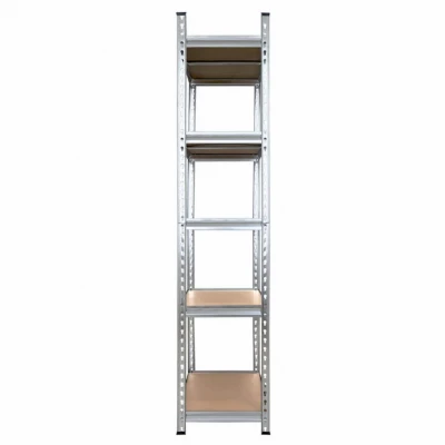 Hogler 3386 Kovový skladovací regál, 5 polic, 180 x 90 x 30 cm,  875 kg, stříbrný