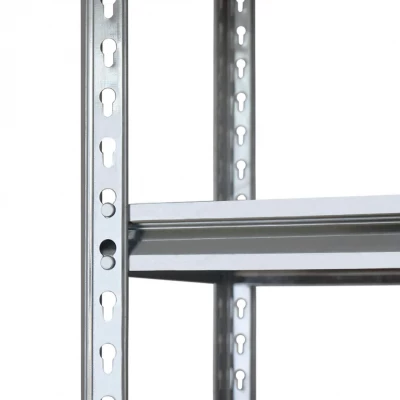Hogler 3386 Kovový skladovací regál, 5 polic, 180 x 90 x 30 cm,  875 kg, stříbrný