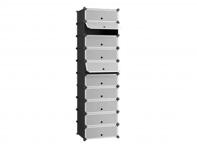 Hogler 3405 Variabilný policový systém 10 políc 180 x 47 x 37 cm, čierna farba