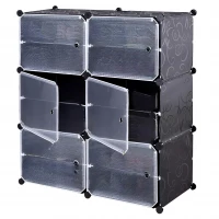 Hogler 3410 Variabilný policový systém 12 políc 84 x 32 x 95 cm, čierna farba
