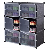 Hogler 3410 Variabilný policový systém 12 políc 84 x 32 x 95 cm, čierna farba