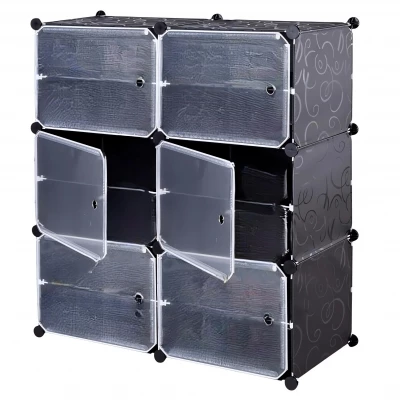 Hogler 3410 Variabilný policový systém 12 políc 84 x 32 x 95 cm, čierna farba