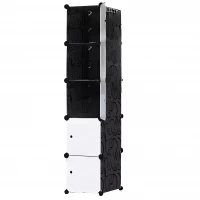Hogler 3411 Variabilný policový systém 5 políc 175 x 37 x 47 cm, čierna