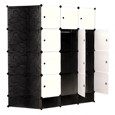 Hogler 3416 Variabilní regálový systém 20 modulů, 147 x 162 x 46 cm, černý