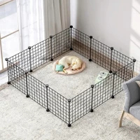 Nuxie 3252 Ohrádka pro zvířata 90 x 90 x 30 cm, černá