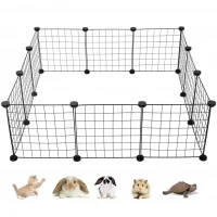 Nuxie 3252 Ohrádka pro zvířata 90 x 90 x 30 cm, černá