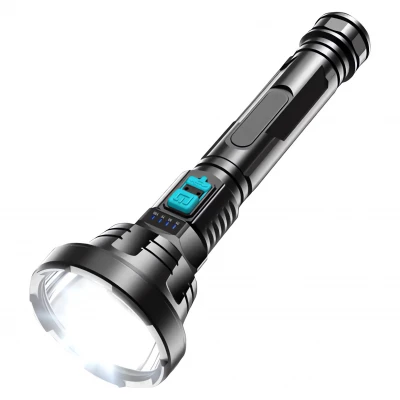 Genetic 3443 Taktická LED svítilna, USB, černá