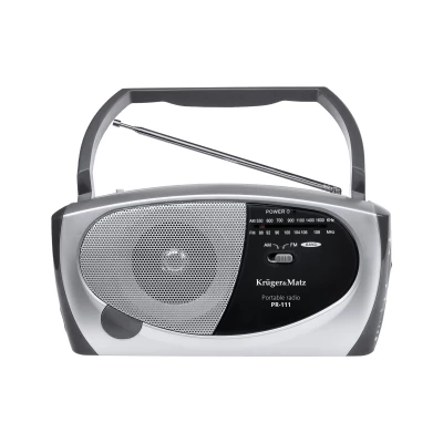 Kruger&Matz URZ2038 Přenosné rádio AM/FM, PR-111, stříbrná