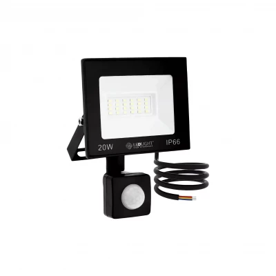 LedLight 2717 Halogenový LED reflektor, IP66, studená bílá, 20W s pohybovým senzorem
