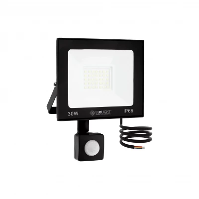 LedLight 2718 Halogenový LED reflektor, IP66, studená bílá, 30W s pohybovým senzorem