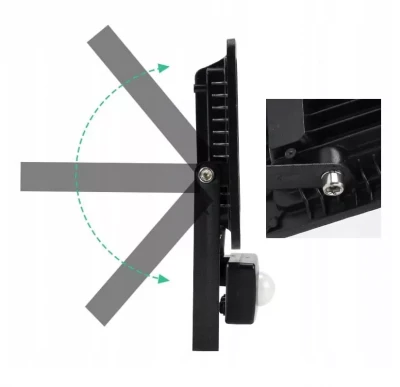 LedLight 2722 Halogenový LED reflektor, IP66, studená bílá, 200W s pohybovým senzorem