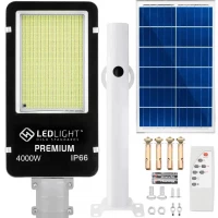 LedLight 3268 Solárne pouličné osvetlenie LED COB, IP66, 4000 W