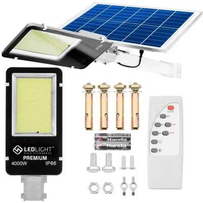 LedLight 3268 Solárne pouličné osvetlenie LED COB, IP66, 4000 W