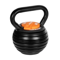 Rebel RBA-2324-18 Kettlebell litinový s automatickým nastavením hmotnosti 3,5 - 18 kg, černý