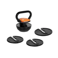 Rebel RBA-2324-9 Kettlebell litinový s automatickým nastavením hmotnosti 2,3 - 9 kg, černý