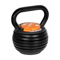 Rebel RBA-2324-9 Kettlebell litinový s automatickým nastavením hmotnosti 2,3 - 9 kg, černý