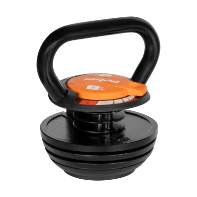 Rebel RBA-2324-9 Kettlebell litinový s automatickým nastavením hmotnosti 2,3 - 9 kg, černý