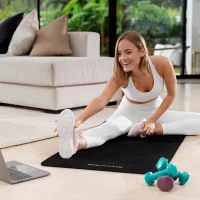 Rebel RBA-3152 Gymnastická podložka na jógu, pilates, fitness, 183 x 61 x 0,6 cm, černá
