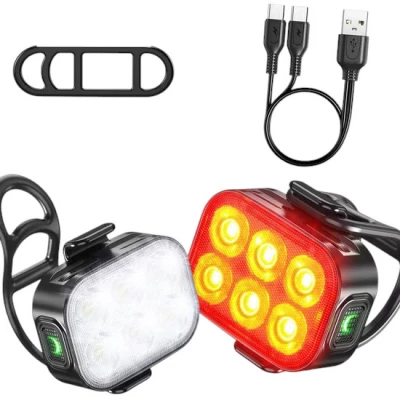 Pronett XJ5645 Sada osvětlení na kolo LED COB IPX4, 2 ks