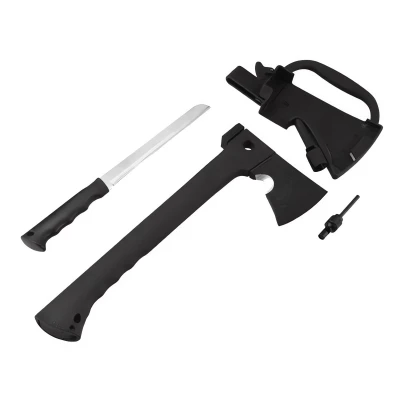 Pronett XJ5781 Tréninková sekera Tomahawk 35 cm, 3 v 1, černá