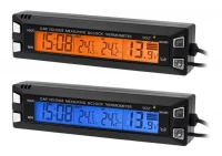 APT 3v1 Teplomer, hodiny, voltmeter do auta s externým senzorom teploty AG97