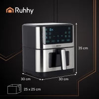 Ruhhy 25512 Teplovzdušná fritéza 8 l, 1800 W, strieborná