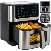Ruhhy 25512 Teplovzdušná fritéza 8 l, 1800 W, strieborná