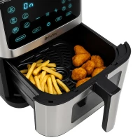 Ruhhy 25512 Teplovzdušná fritéza 8 l, 1800 W, strieborná