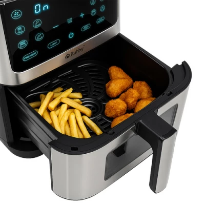 Ruhhy 25512 Teplovzdušná fritéza 8 l, 1800 W, strieborná