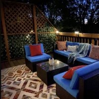 Foxter 2882 Balkónová zástena s tmavozelenými listami 300 x 100 cm