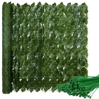 Foxter 2882 Balkónová zástena s tmavozelenými listami 300 x 100 cm