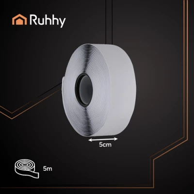 Ruhhy 25806 Samolepící suchý zip 500 x 5 cm, černá