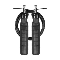 Rebel RBA-3203 švihadlo s gumovou rukojetí, závaží 2x100g a kovovým ložiskem, nastavitelné, 300cm, černá