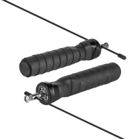 Rebel RBA-3203 švihadlo s gumovou rukojetí, závaží 2x100g a kovovým ložiskem, nastavitelné, 300cm, černá