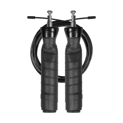 Rebel RBA-3203 švihadlo s gumovou rukojetí, závaží 2x100g a kovovým ložiskem, nastavitelné, 300cm, černá