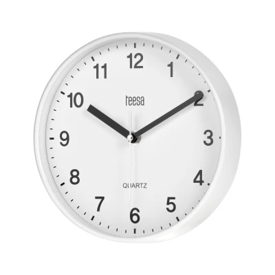 Teesa TSA0038 Nástěnné hodiny 20 cm, bílá