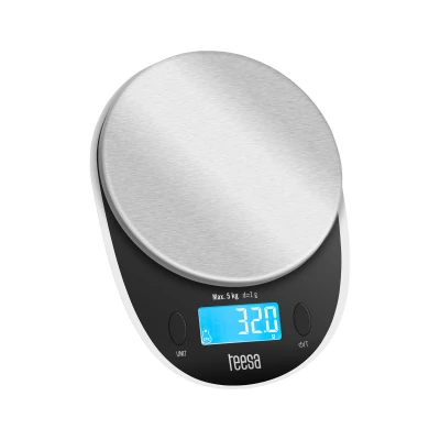 Teesa TSA0808 Digitální kuchyňská váha 5 kg, stříbrnočerná