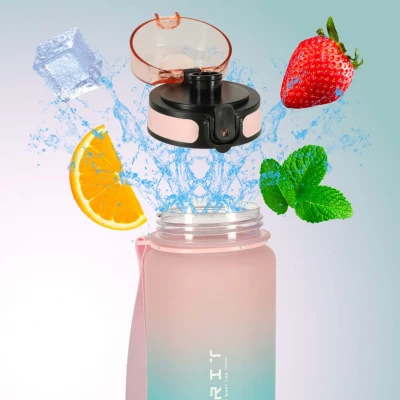 KIK KX3071 Sportovní láhev na vodu pro školáky, 600 ml, růžovomodrá