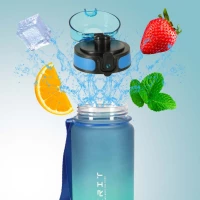 KIK KX3071 Sportovní láhev na vodu pro školáky, 600 ml, modrozelená