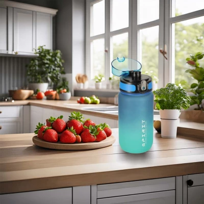 KIK KX3071 Sportovní láhev na vodu pro školáky, 600 ml, modrozelená