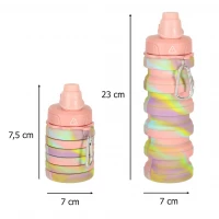 KIK KX3070 Skládací láhev pro děti, 500 ml, růžová