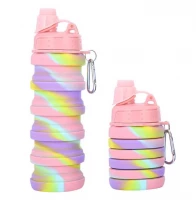 KIK KX3070 Skládací láhev pro děti, 500 ml, růžová