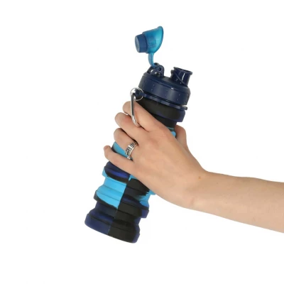 KIK KX3070 Skládací láhev pro děti, 500 ml, modrá