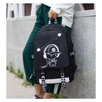 eCa PL157 Univerzální školní sportovní batoh s USB portem, 19 l, černá